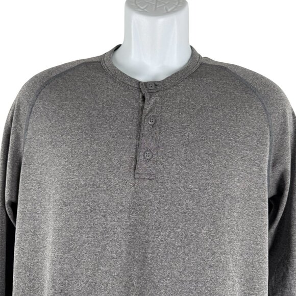 Lululemon Henley Shirt Top Mens Medium Gray Long Sleeve Casual TP-3380 - Picture 3 of 6